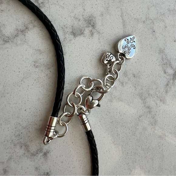 Brighton Gold Silver Flower Crystal Cord Necklace - Picture 4 of 7